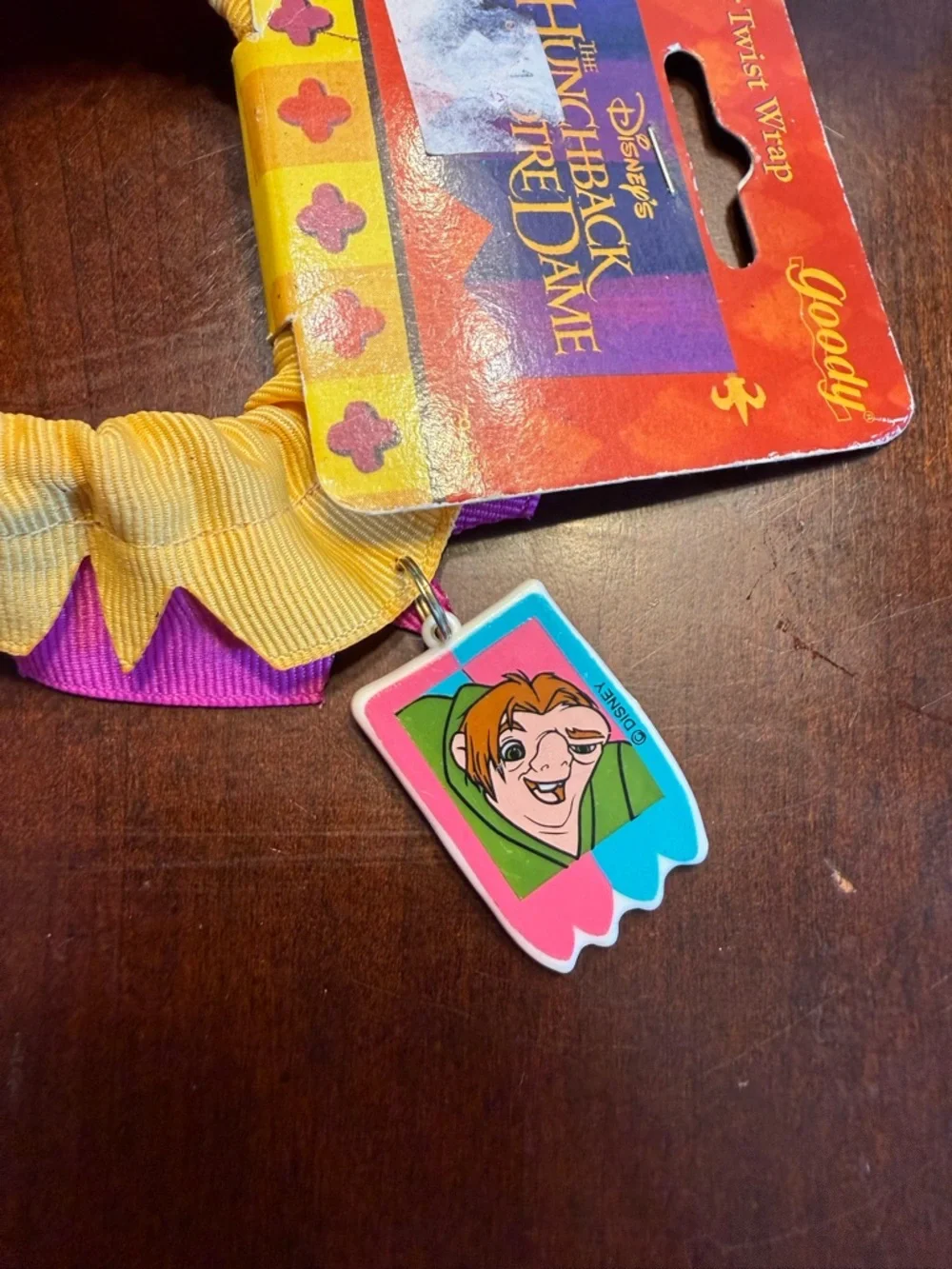 ‘96 Disney Dead Stock Jester Twist Wrap Scrunchie- Hunchback of Notre Dame